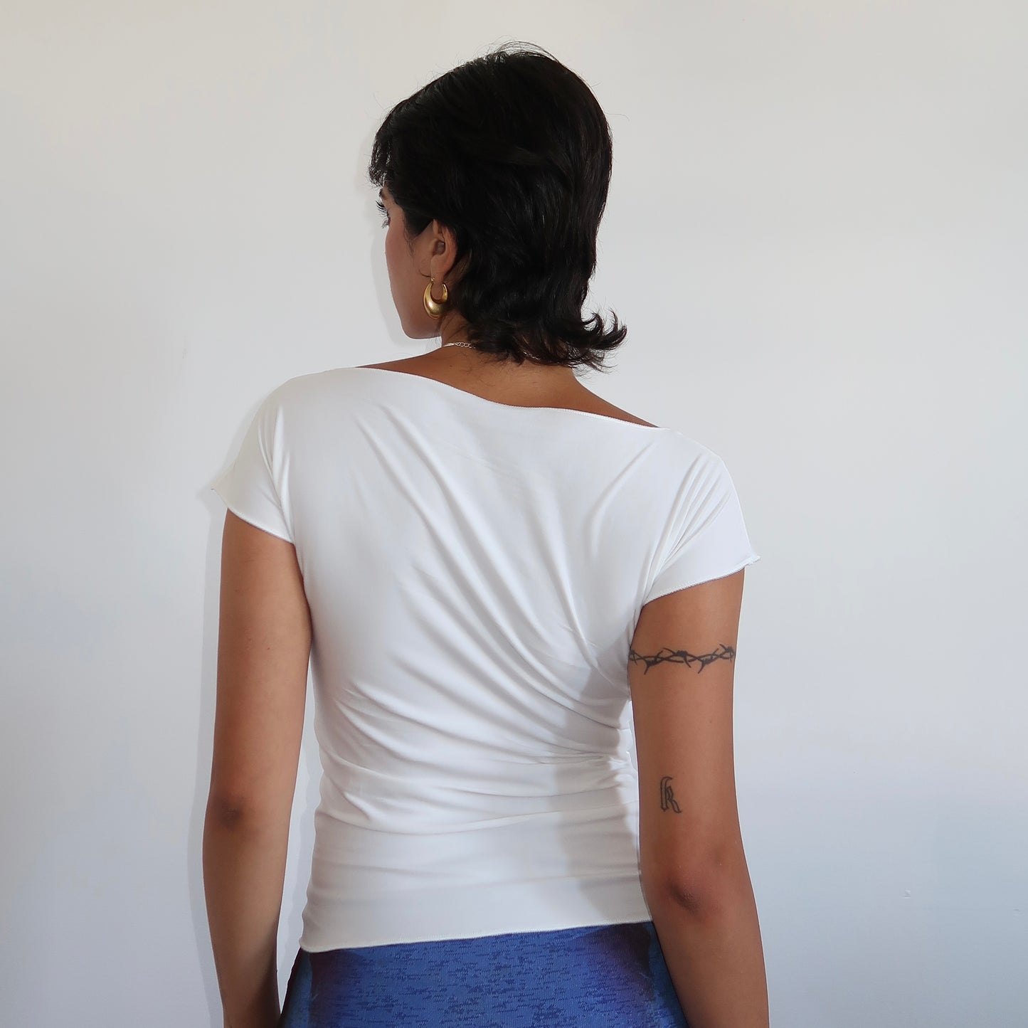 White Ruched Top