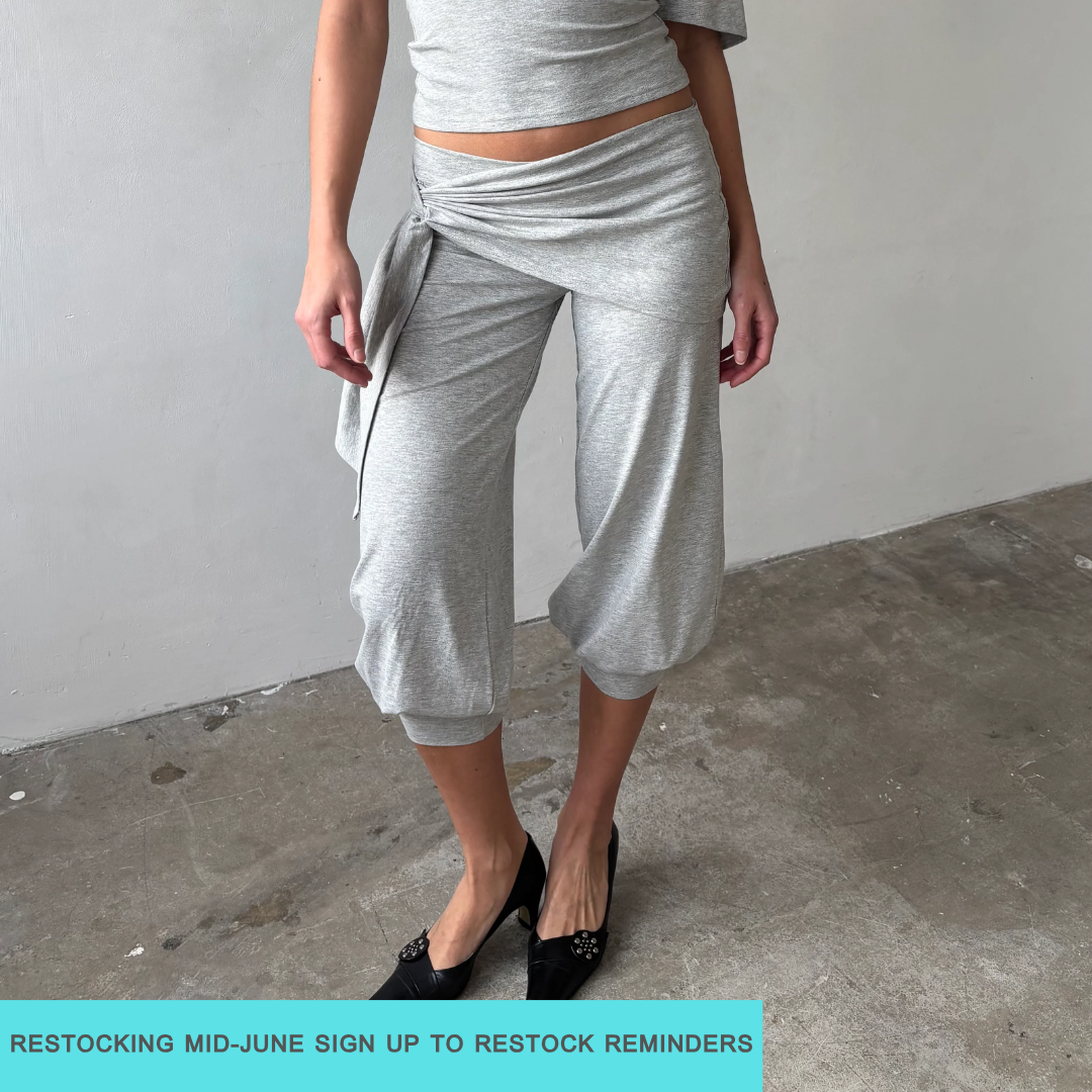 Bubble Capris and Sarong in Grey Marl