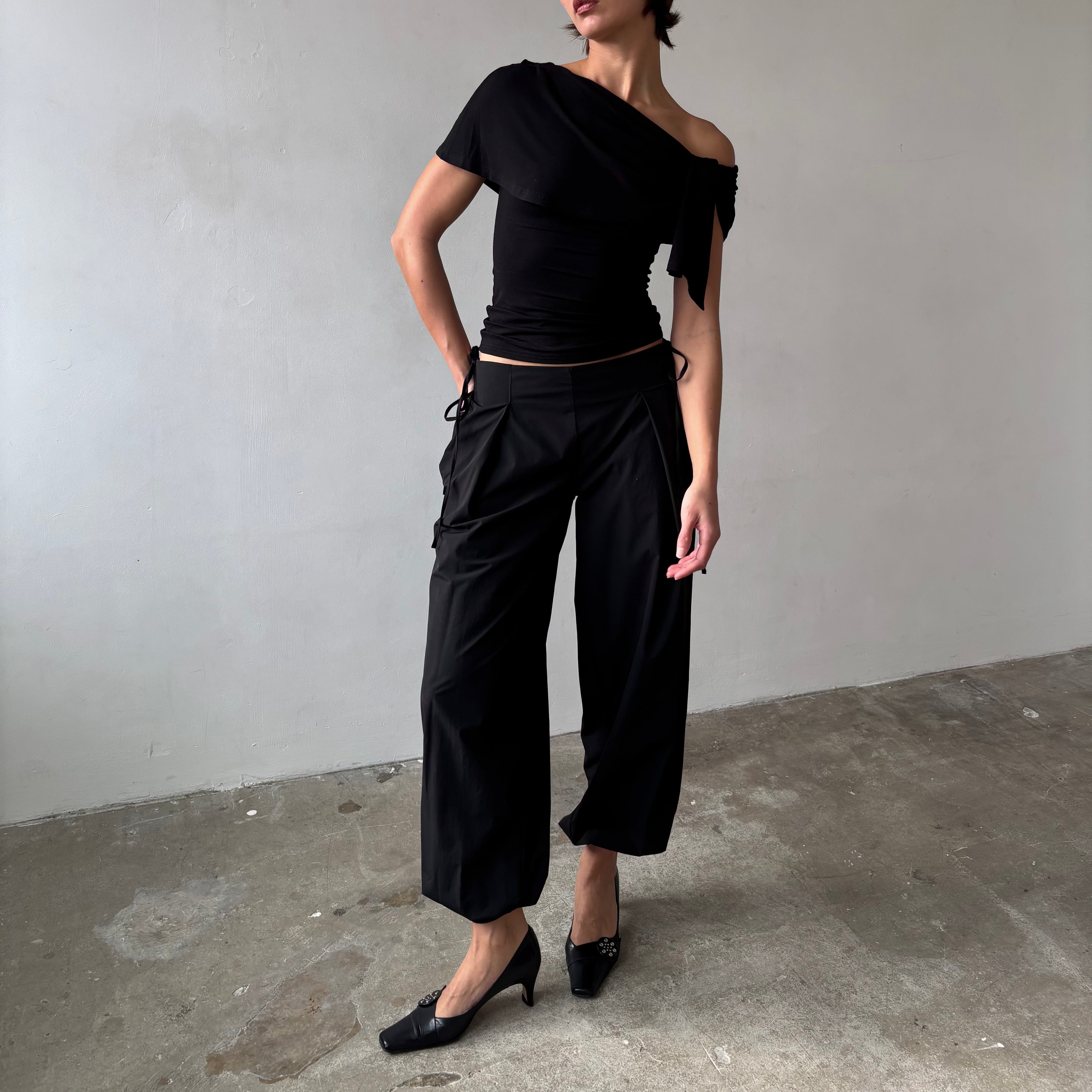Stella Shawl Top in Black