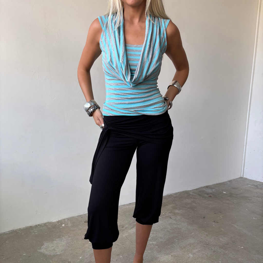 The Stripe Super Cowl Top