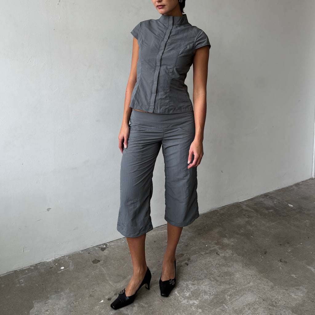 Cap Sleeve Top in Grey