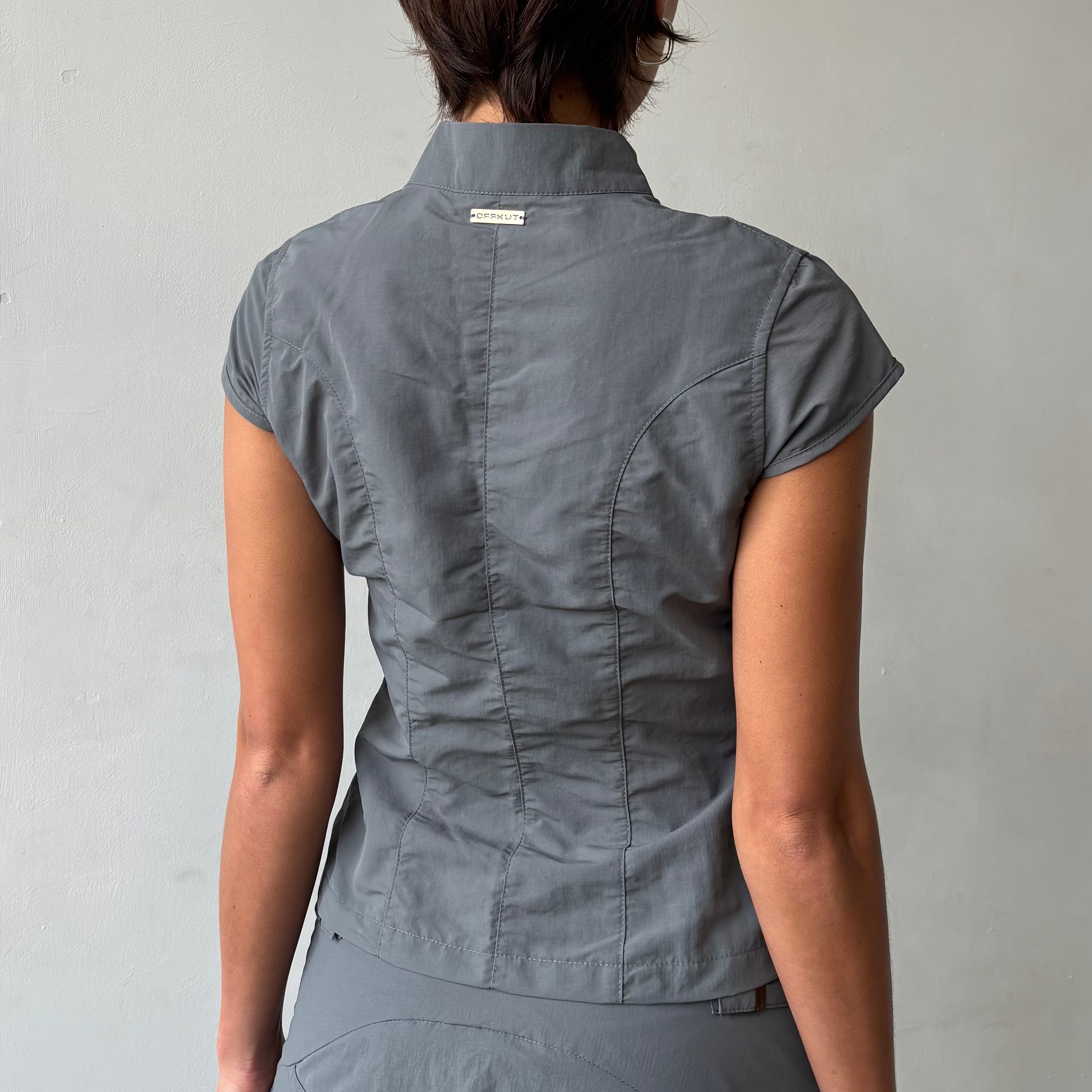 Cap Sleeve Top in Grey