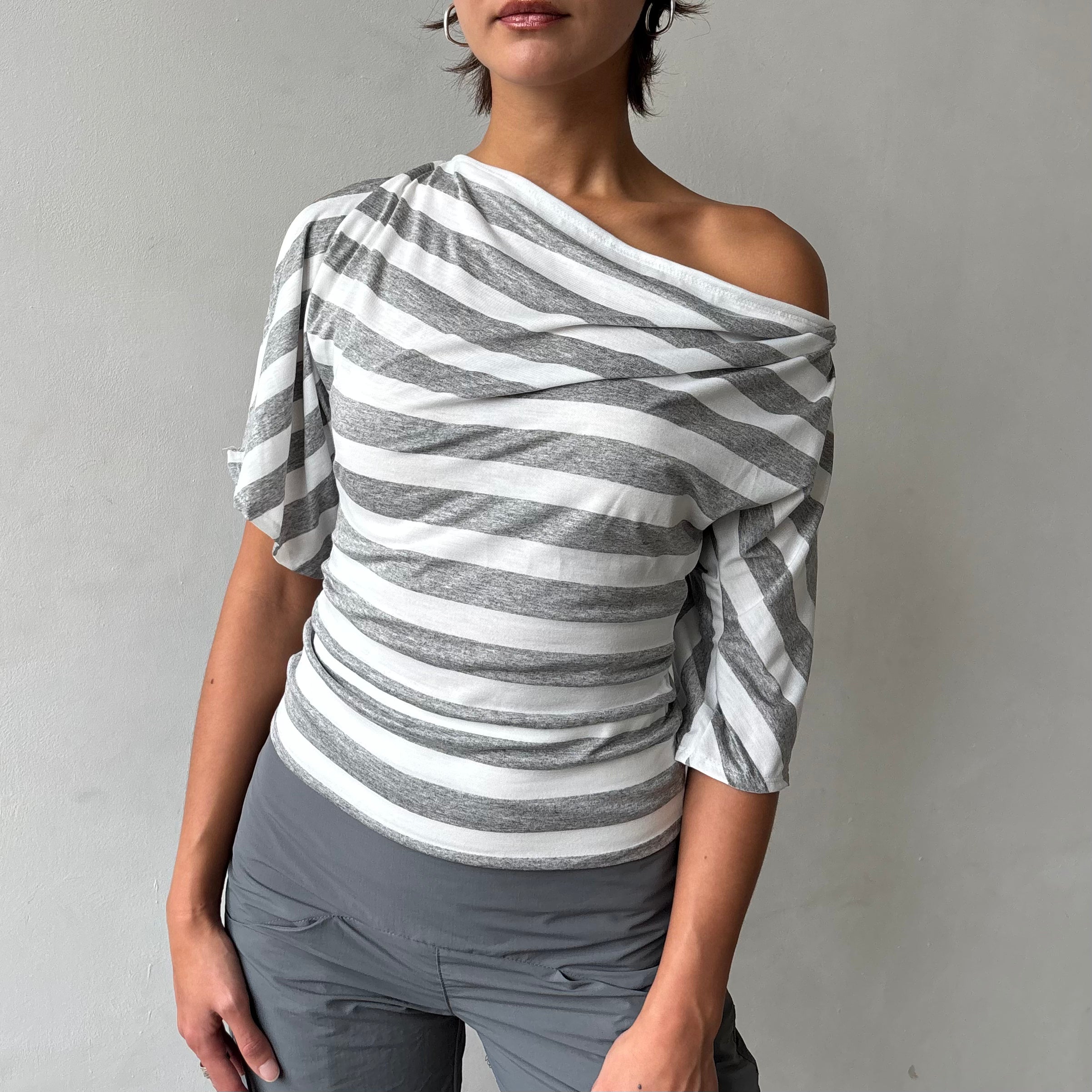 The Stripe Split Sleeve Top