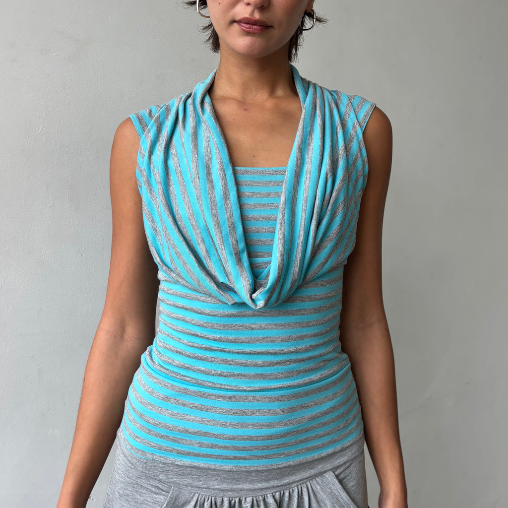 The Stripe Super Cowl Top (Pre-Order)