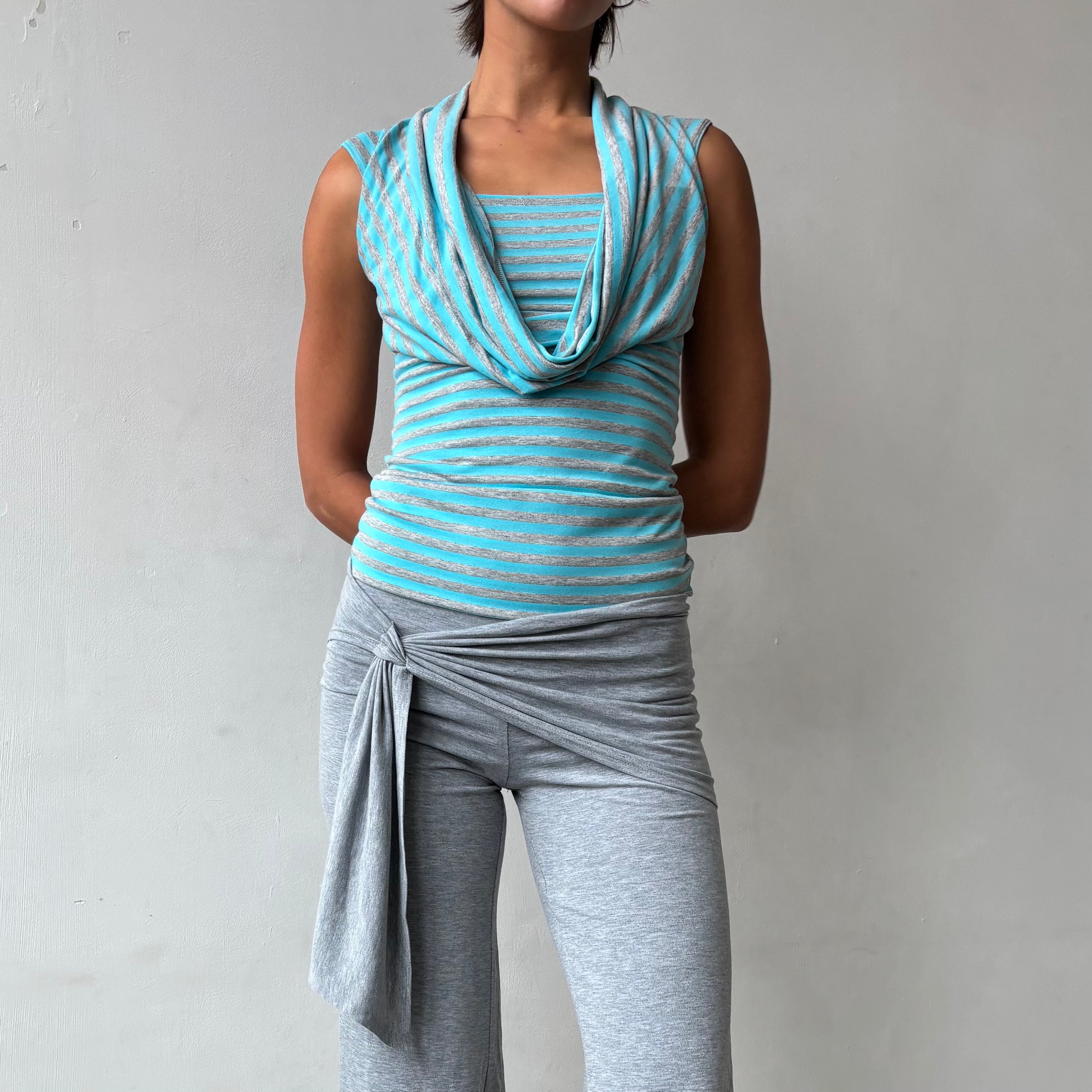 The Stripe Super Cowl Top (Pre-Order)