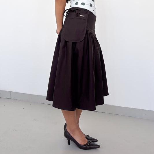365 Skirt - Full Length in Brown