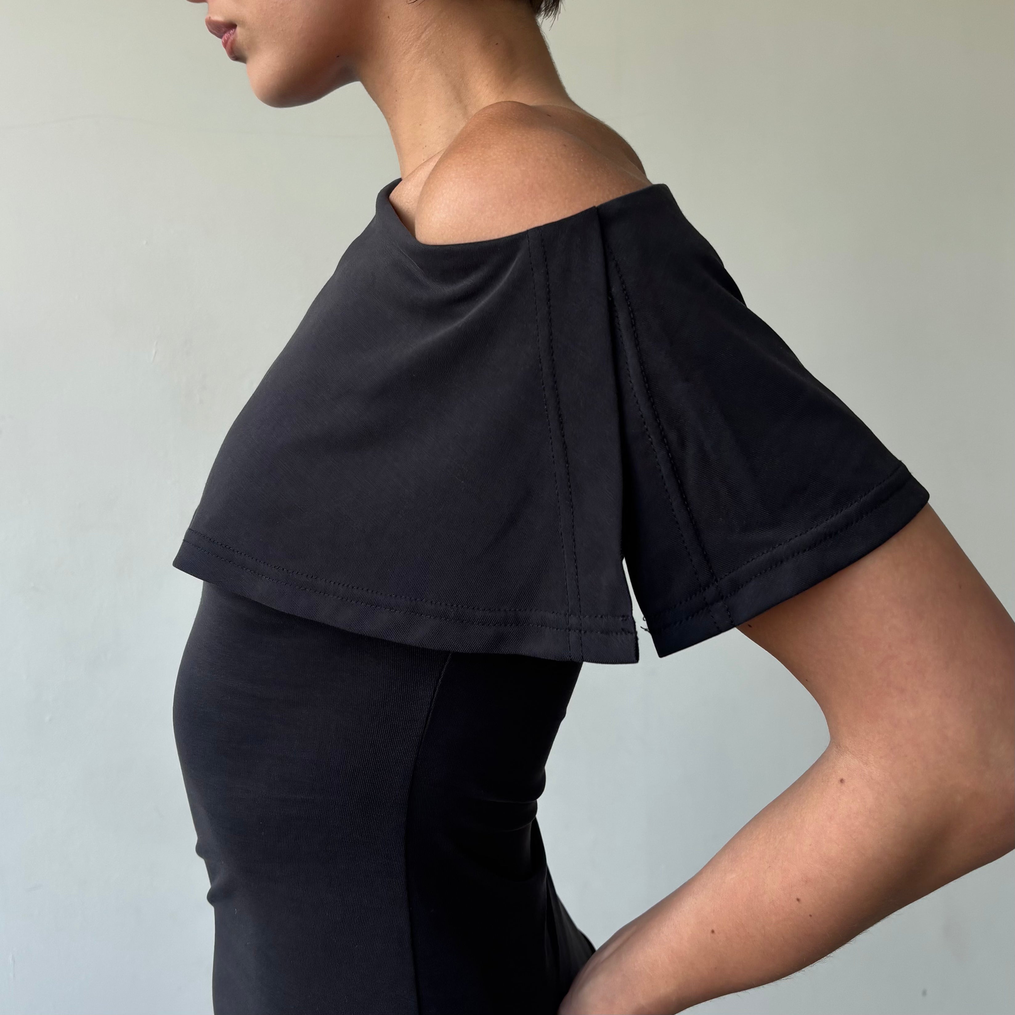 Martine Dress in Charcoal Black or Khaki