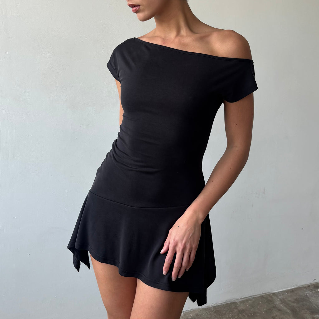 Martine Dress in Charcoal Black or Khaki