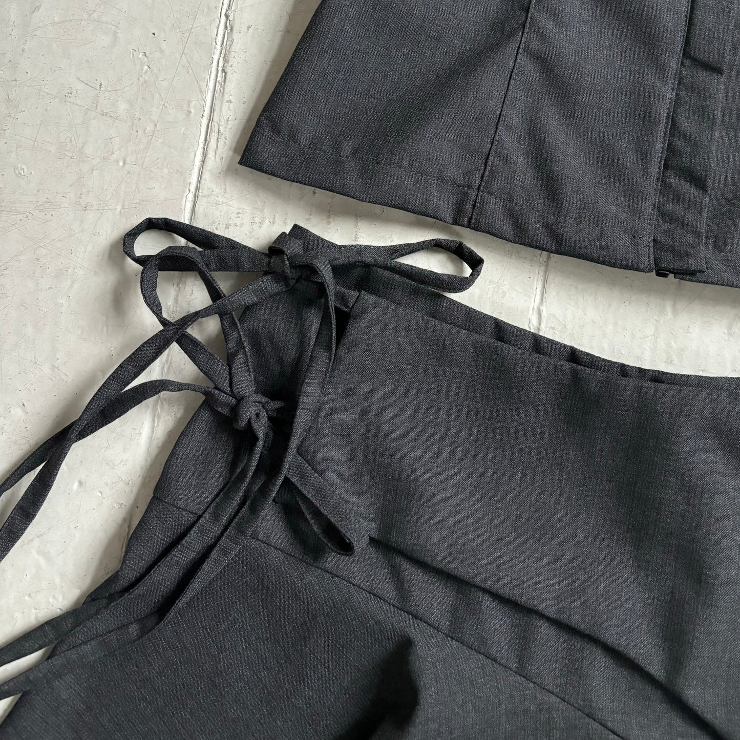 360 Skirt in Grey Suiting