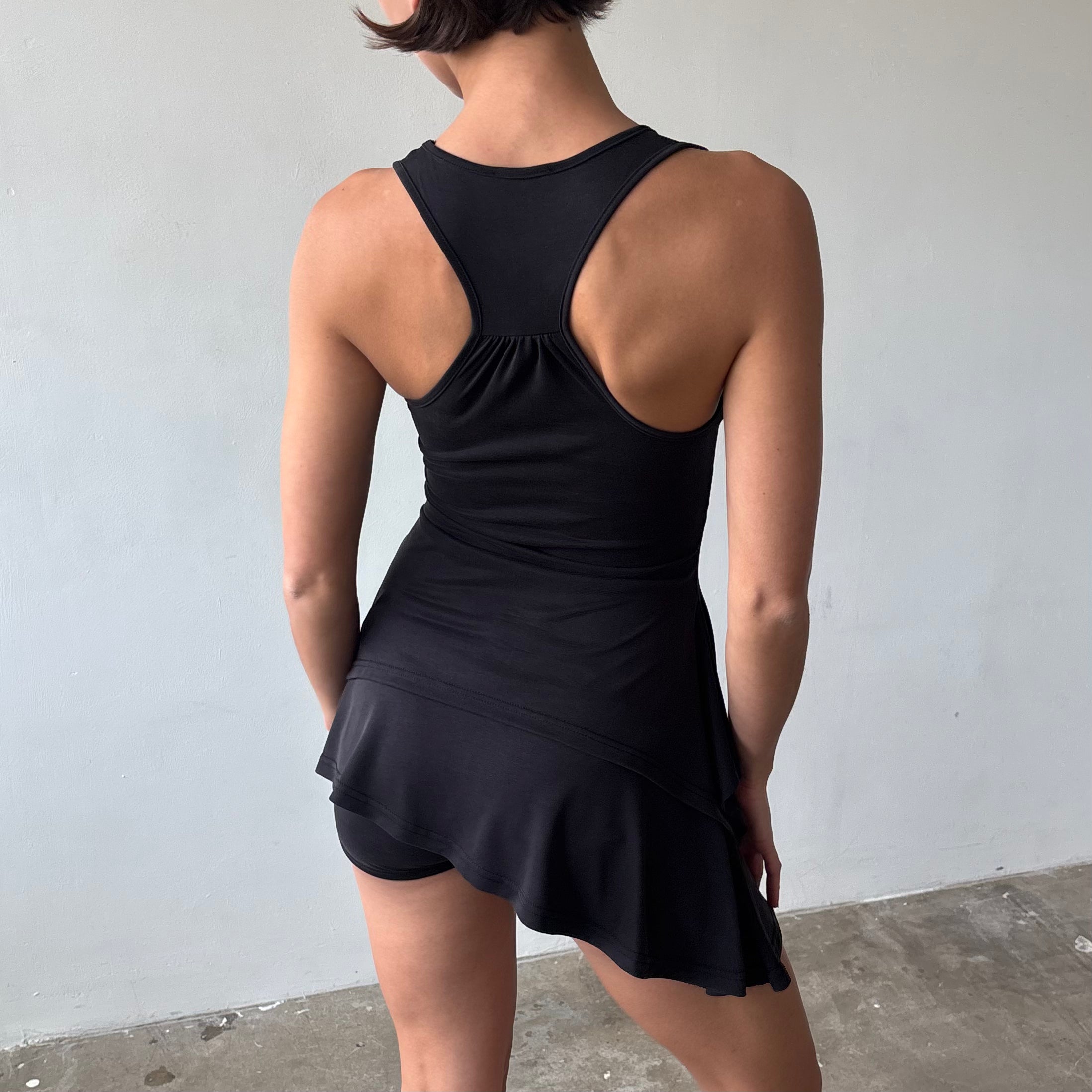 Martine Skort in Khaki or Charcoal Black