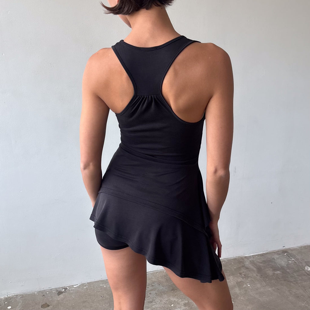 Martine Racer Top in Khaki or Charcoal Black
