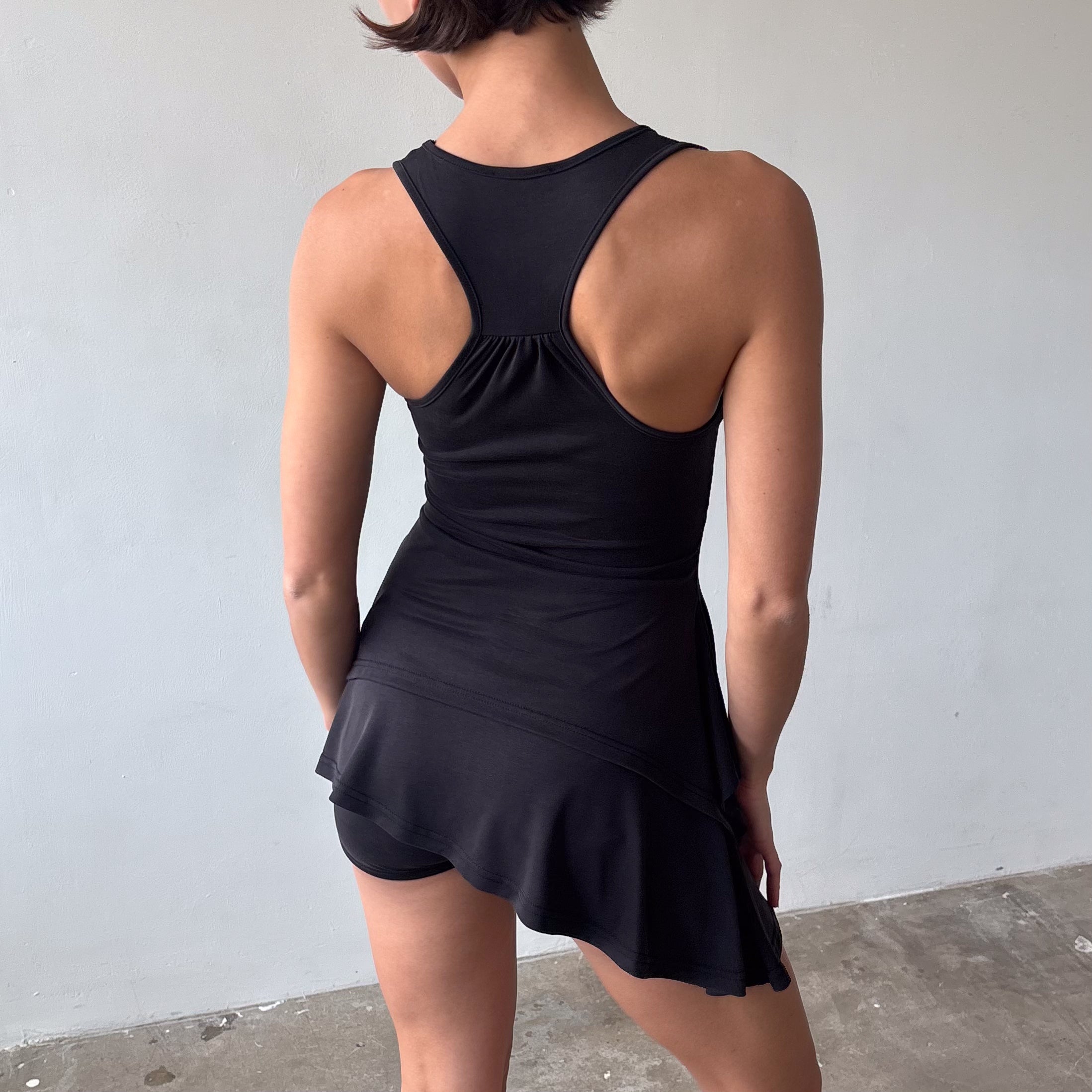Martine Racer Top in Khaki or Charcoal Black