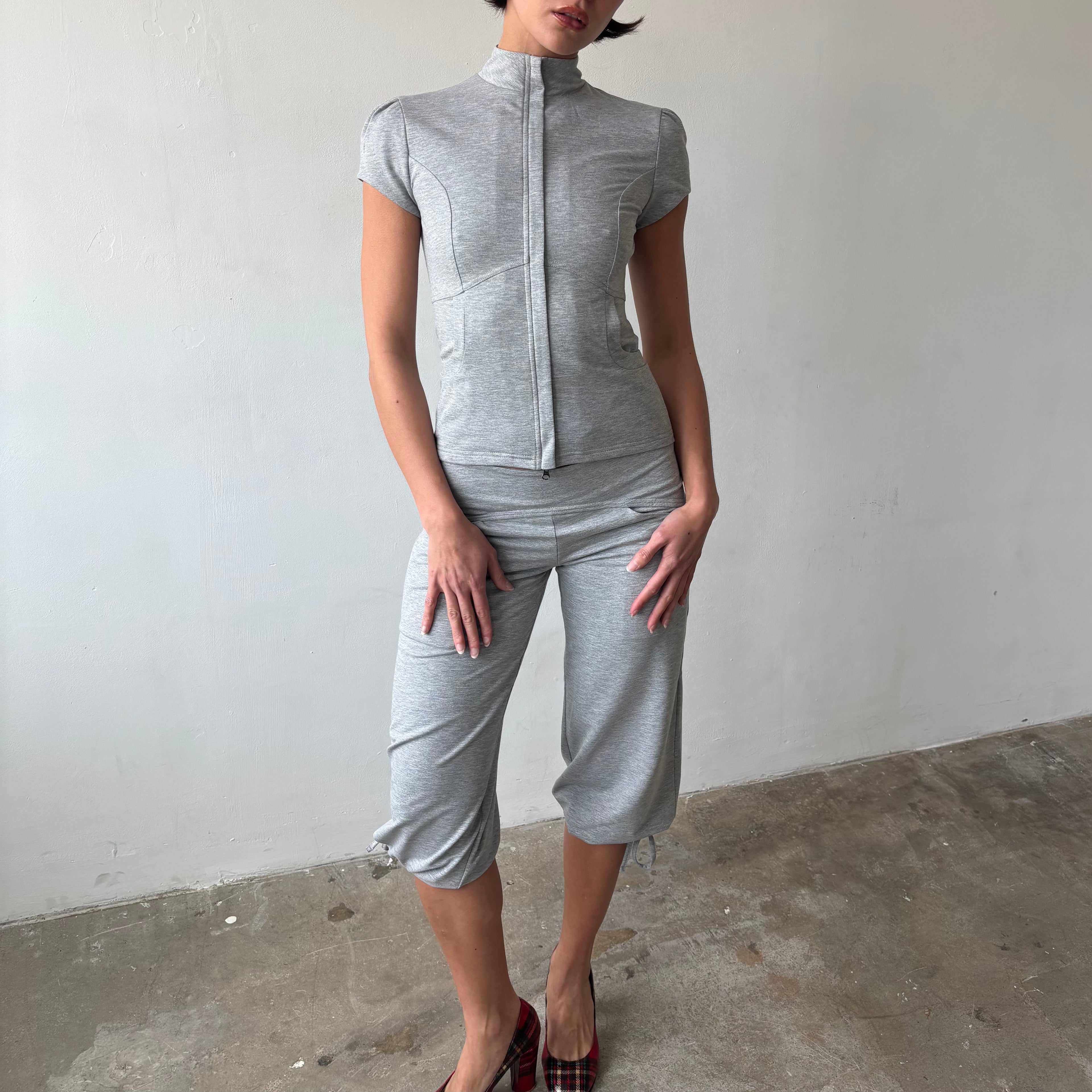 Betty Track Capris in Grey or Navy